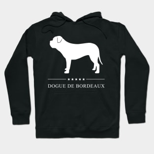 Dogue de Bordeaux Dog White Silhouette Hoodie